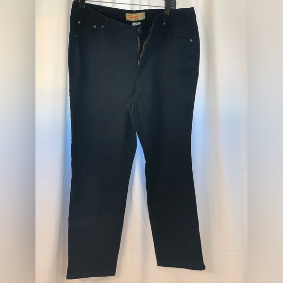 Women Just My Size Black stretch classic DENIM jeans EUC SZ 16W short. - Picture 1 of 6